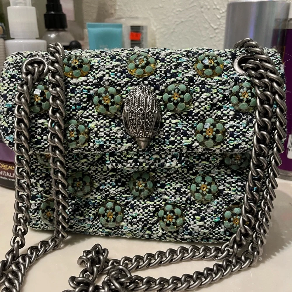Kurt Geiger London Mini Kensington Tweed Crossbody Bag